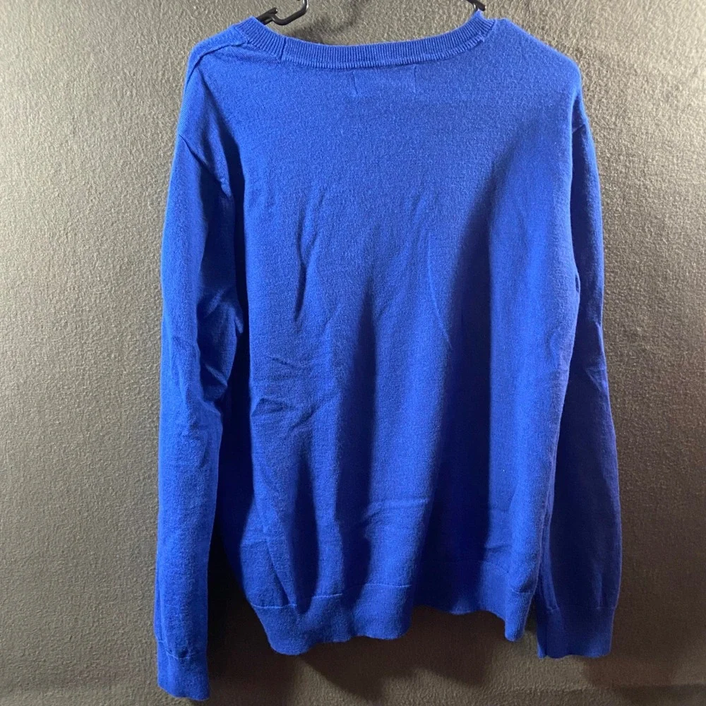 Banana Republic Sweater Italian Merino Wool capsule quiet luxury parisian blue
